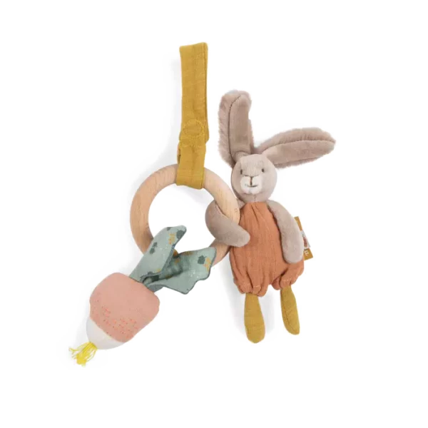 Hochet anneau bois lapin - Moulin Roty