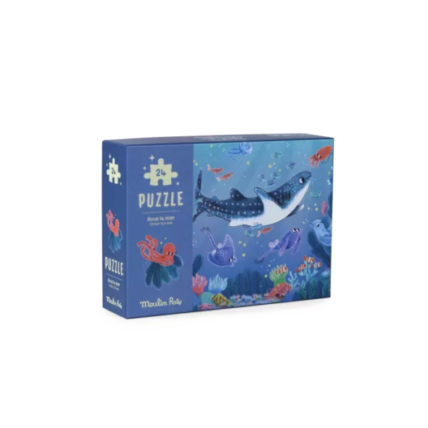 Puzzle phosphorescent sous la mer 24 pièces - Moulin Roty
