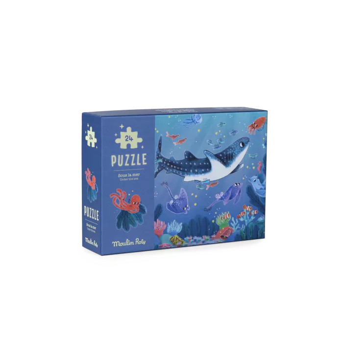 Puzzle phosphorescent sous la mer 24 pièces - Moulin Roty