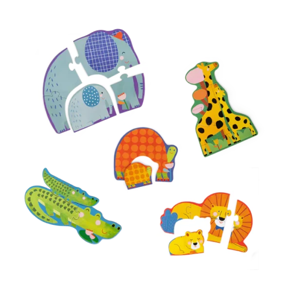 5 Puzzles évolutifs animaux - Moulin Roty