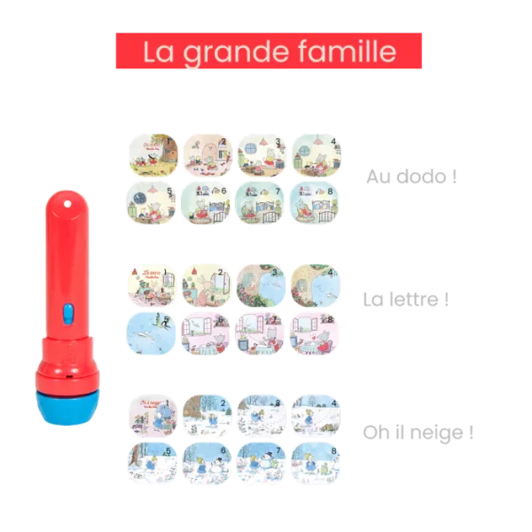 Lampe à histoire La grande famille - Moulin Roty