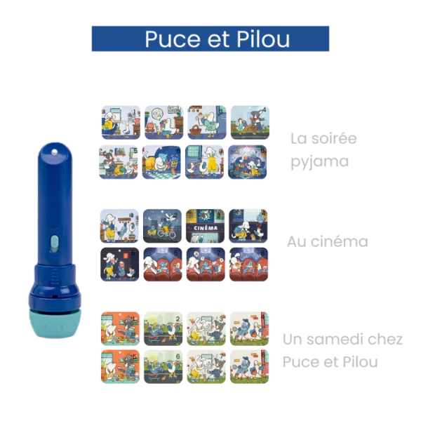 Lampe à histoires Puce & Pilou - Moulin Roty