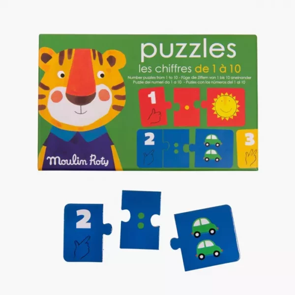 Puzzles chiffres 1 à 10 - Moulin Roty