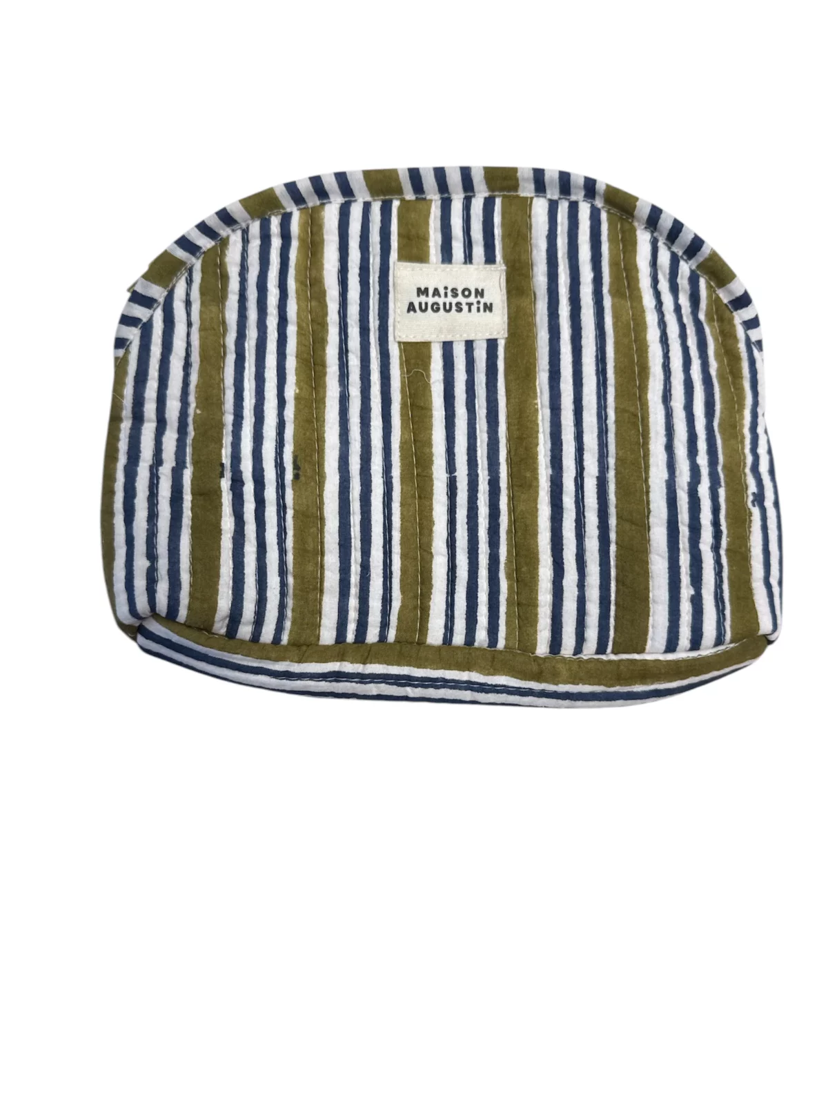 Trousse Make up Maison Augustin - Stripe kaki