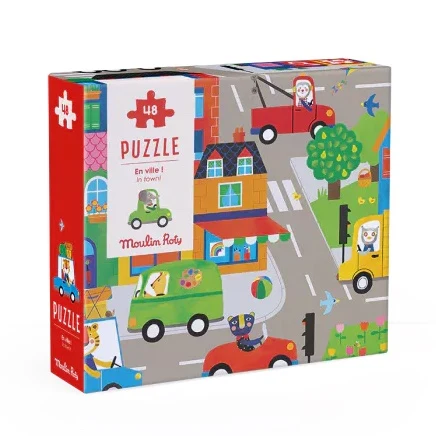 J&A - Puzzle 48 pièces 'en ville'
