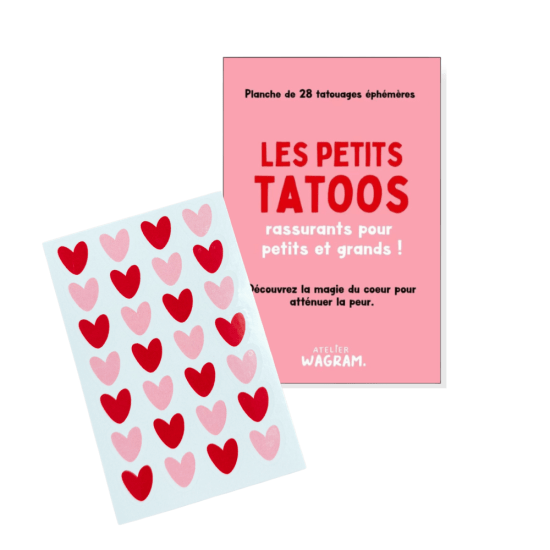 Tatouages coeurs planche de 28 - Atelier Wagram