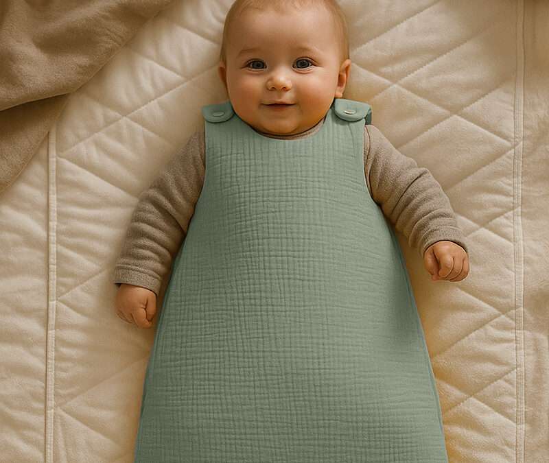 La Gigoteuse « Forêt d&rsquo;Hiver » – Coton Bio Vert Sauge