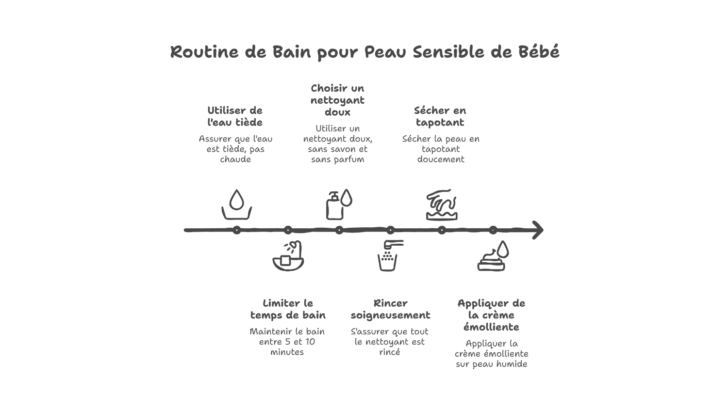 Bain doux pour bébé atopique sans démangeaisons