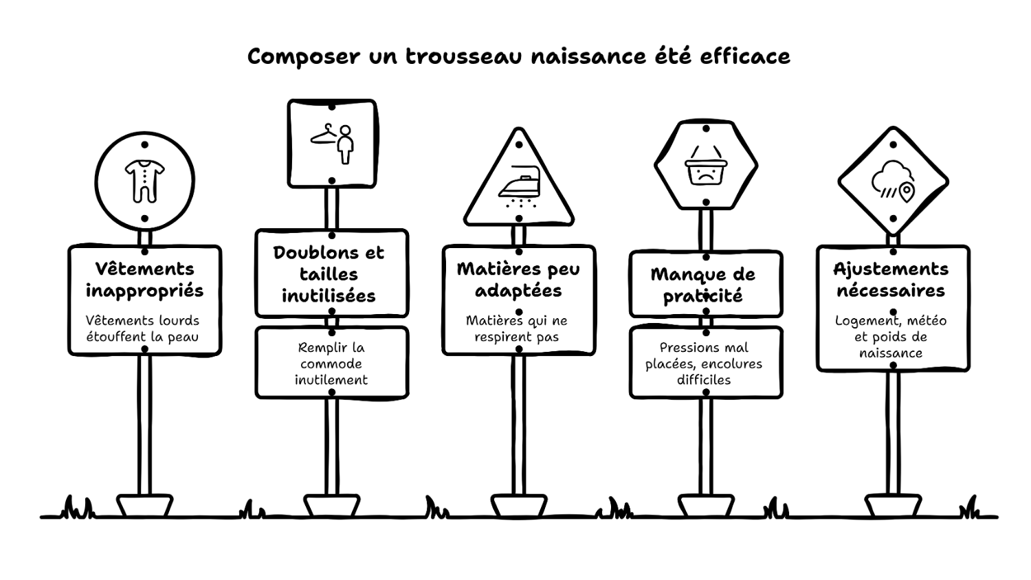 Trousseau naissance été : la liste utile sans trop acheter Trousseau naissance été : la liste utile sans trop acheter